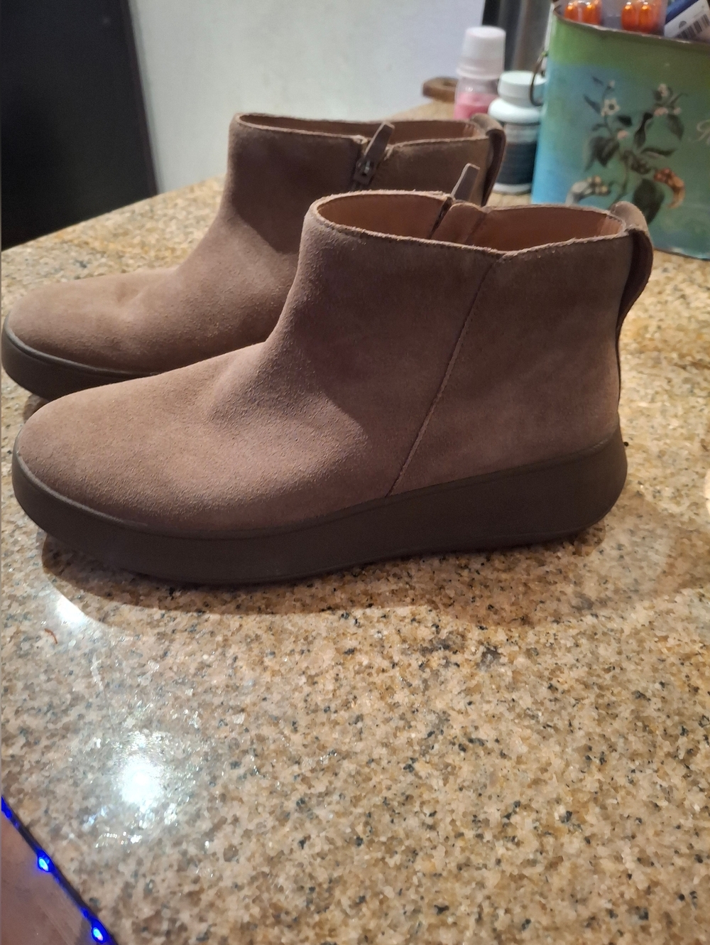 Fitflop Taupe Suede Ankle Boots
